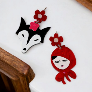 🐺🍓 Aretes "Caperucita Funky"