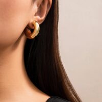 🔥💛 Aretes "Dorado & Red Vibes"