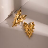 💛✨ Aretes "Golden Heart Drop"
