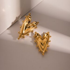 💛✨ Aretes "Golden Heart Drop"