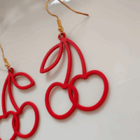 🍒 Aretes Cerezas Metálicas Boom