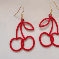 🍒 Aretes Cerezas Metálicas Boom