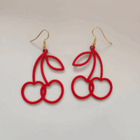 🍒 Aretes Cerezas Metálicas Boom