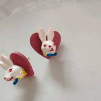 ❤️🐇 Aretes Corazón de Conejo Mágico de