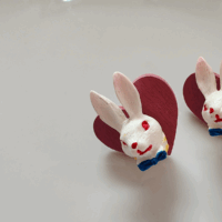 ❤️🐇 Aretes Corazón de Conejo Mágico de
