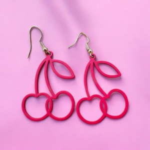 🍒 Aretes Cerezas Metálicas Boom
