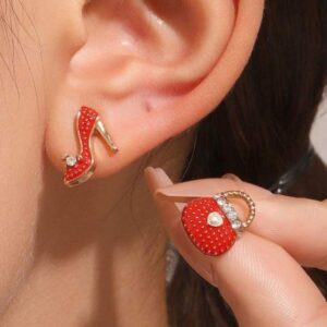 Aretes bolsa y zapatilla