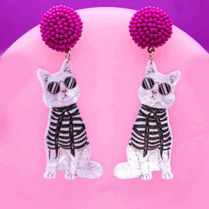 Aretes Gato Cool de Acrílico 🐱