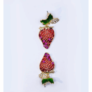 🍓Aretes Fresitas Metálicas