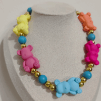 🐻 Collar "Rainbow Teddy Party"
