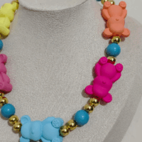 🐻 Collar "Rainbow Teddy Party"