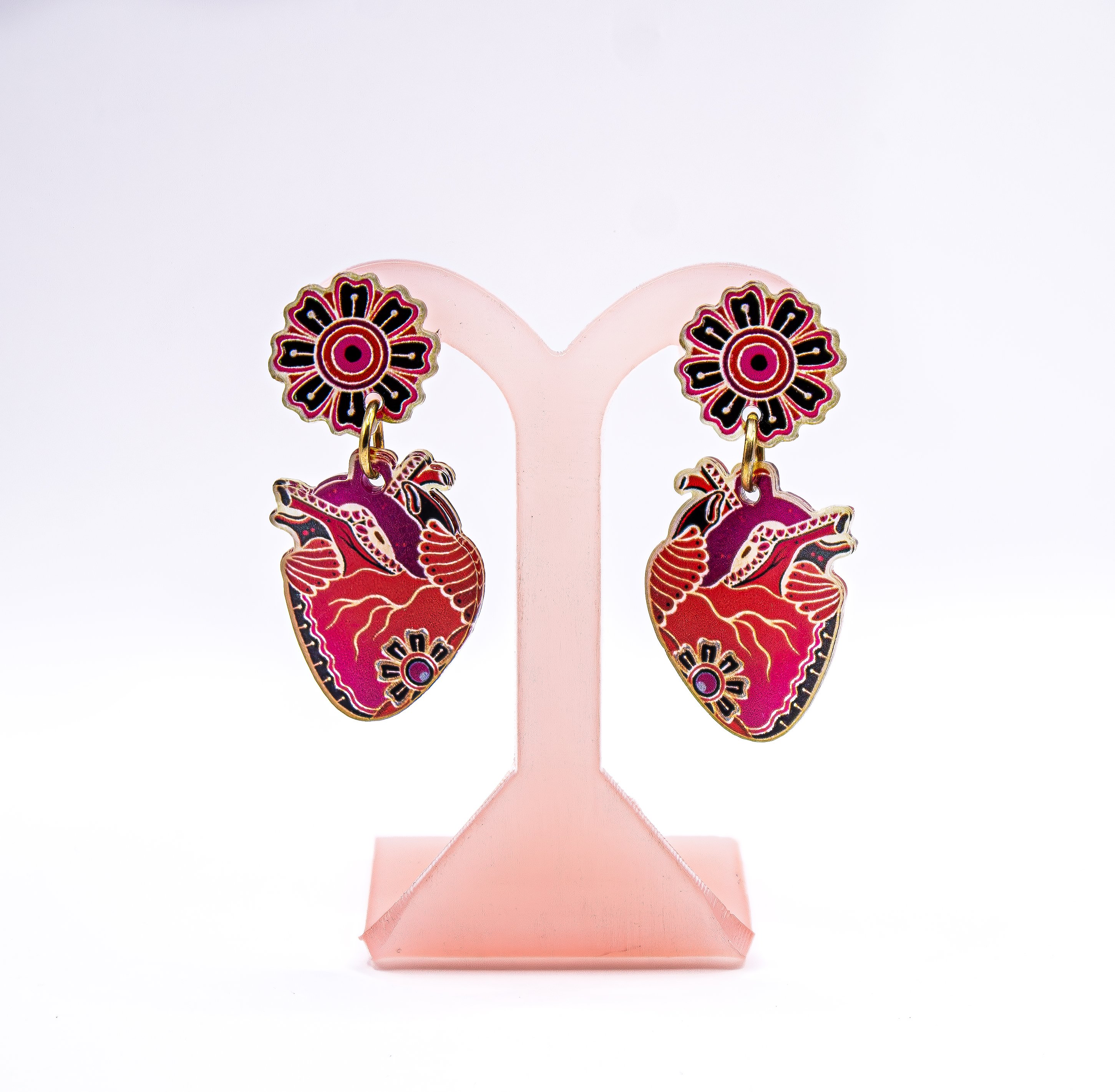 Aretes corazón verdadero