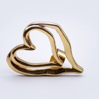Anillo 🌟 Corazón Dorado Chunky