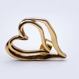 Anillo 🌟 Corazón Dorado Chunky