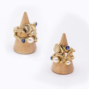 Anillo 🐚 Estrella Marina & Conchita